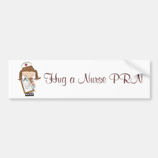 Personalize Brunette Nurse Gifts! Bumper Sticker