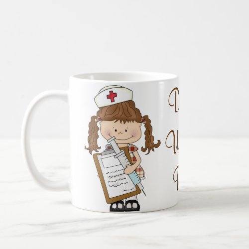 Personalize Brunette Nurse Gifts Coffee Mug