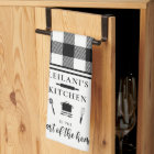Personalize Buffalo Plaid Kitchen Heart Home White