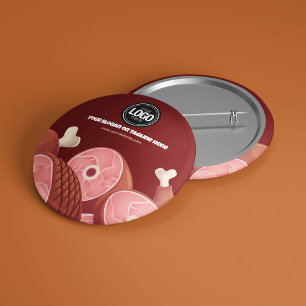Personalize Business Butcher Shop Button