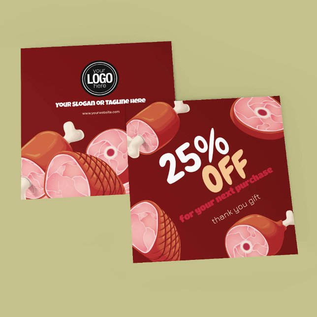 Personalize Business | Butcher Shop Discount Card (Creator Uploaded)