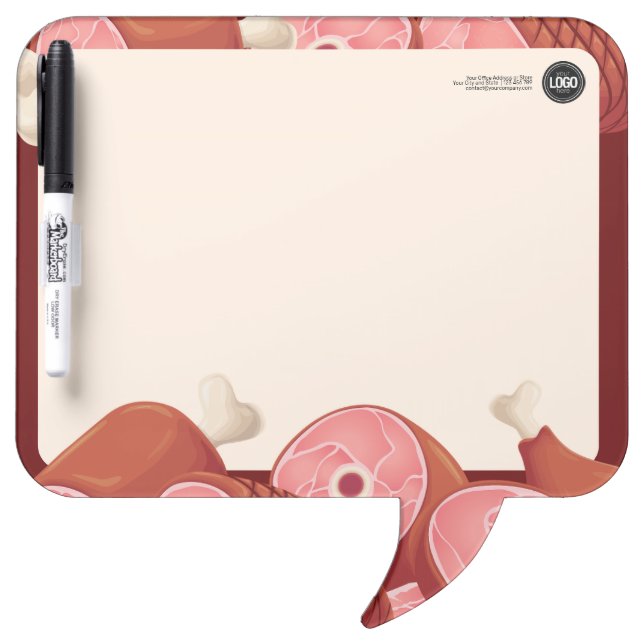 Personalize Business | Butcher Shop Dry Erase Board (Front)