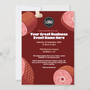 Personalize Business Butcher Shop Invitation