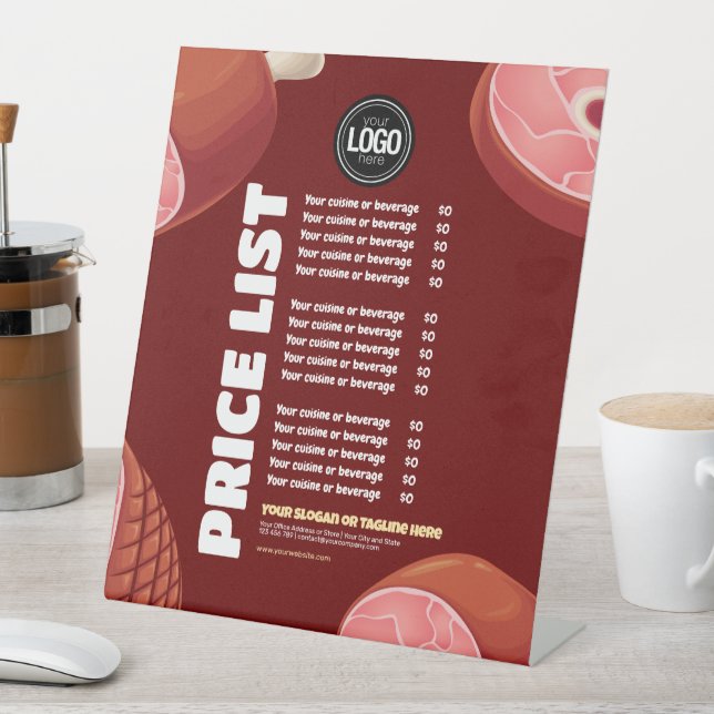 Personalize Business | Butcher Shop Pedestal Sign (In SItu)