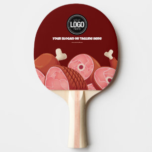 Personalize Business Butcher Shop Ping Pong Paddle