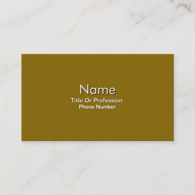 Personalize Business Card Brown (Front)