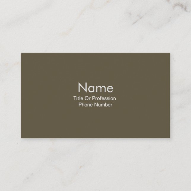 Personalize Business Card Olive (Front)