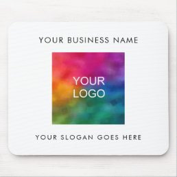 Personalize Business Company Logo Slogan Text Mouse Pad