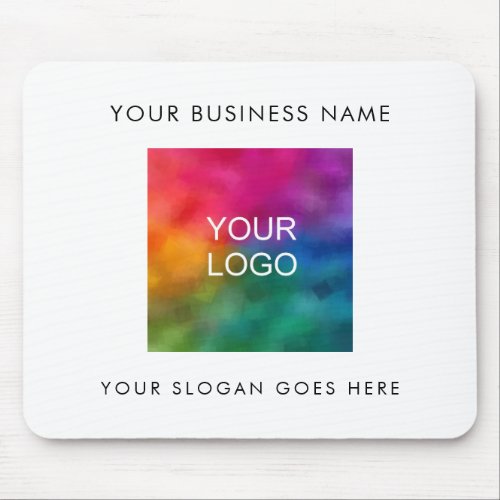 Personalize Business Company Logo Slogan Text Mouse Pad