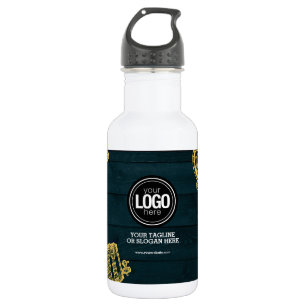 Personalize Business Dark Green Brewery Theme Stainless Steel Water Bottle