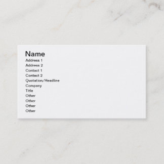 Personalize Business Information Address and Title Card