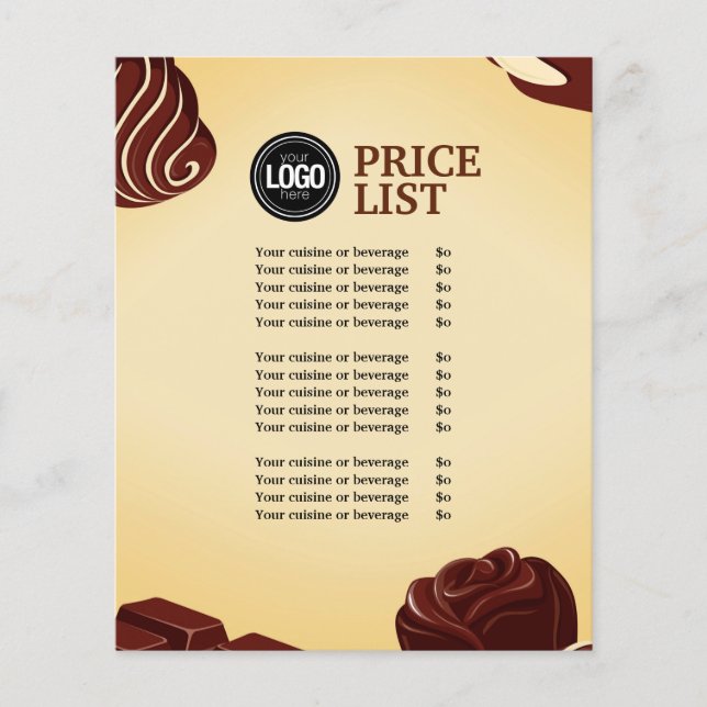 Personalize Business Logo | Chocolate Company Flyer (Front)