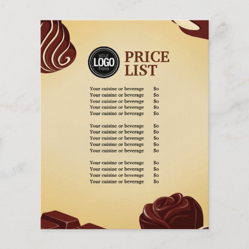 Personalize Business Logo  Chocolate Company Flyer