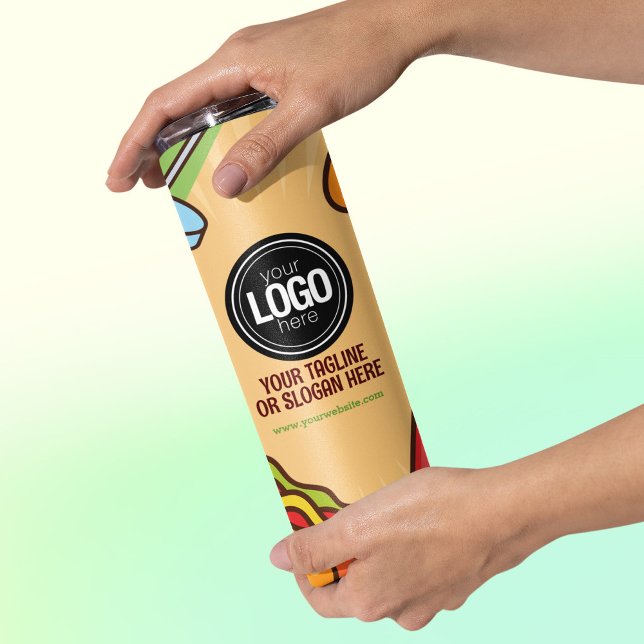 Personalize Business Logo | Hamburger Hotdog Theme Thermal Tumbler (Creator Uploaded)