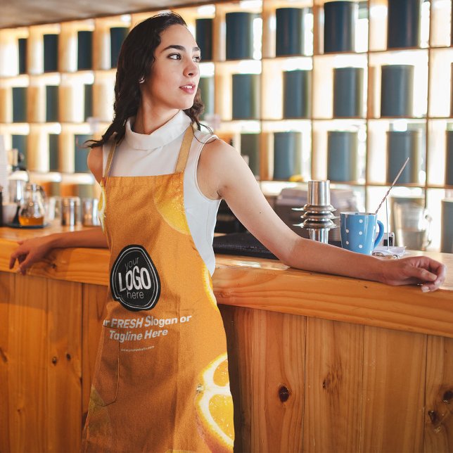 Personalize Business | Orange Company Apron (Creator Uploaded)