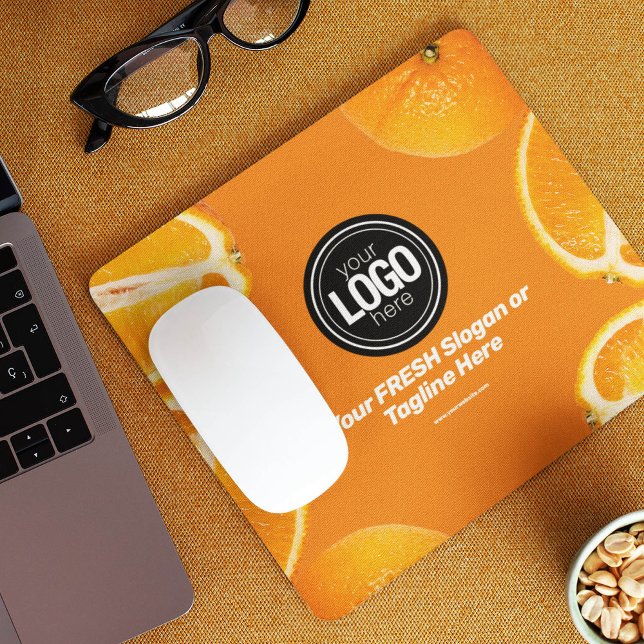 Personalize Business | Orange Company Mouse Pad (Creator Uploaded)