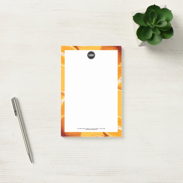 Personalize Business | Orange Company Post-it Notes (Office)