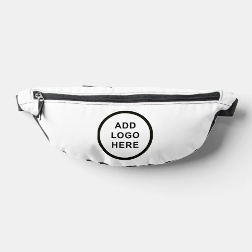 Personalize Business Organization Event Logo White Fanny Pack