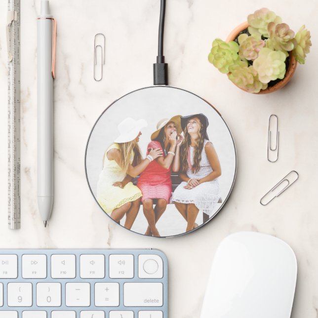 Personalize Business Organization Event Logo Wireless Charger (Desk)