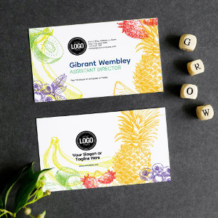 Personalize Business Tropical Fruits Company Card