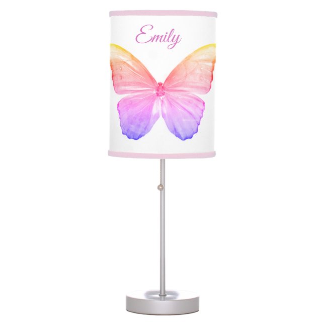 Personalize Butterfly  Table Lamp (Front)
