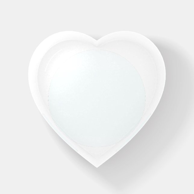 Personalize By Adding Your Photo Heart  Paperweight (Front)