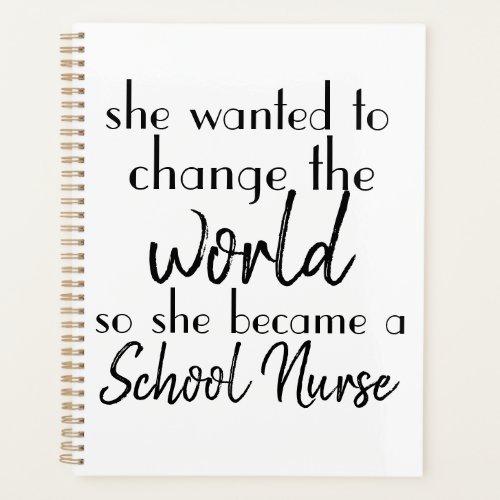 Personalize by Nurse Specialty Change The World Planner