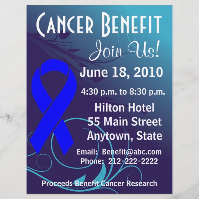 Personalize Cancer Benefit  - Colon Cancer Flyer (Front)