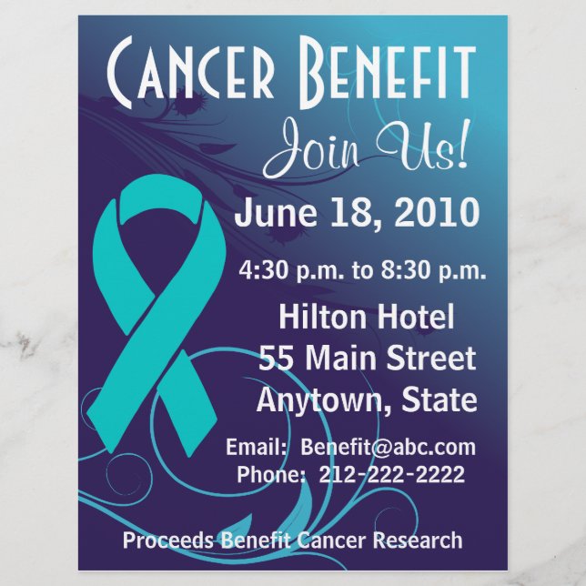 Personalize Cancer Benefit  - Ovarian Cancer Flyer (Front)