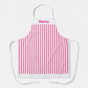 Personalize Candy Stripe Pink Apron