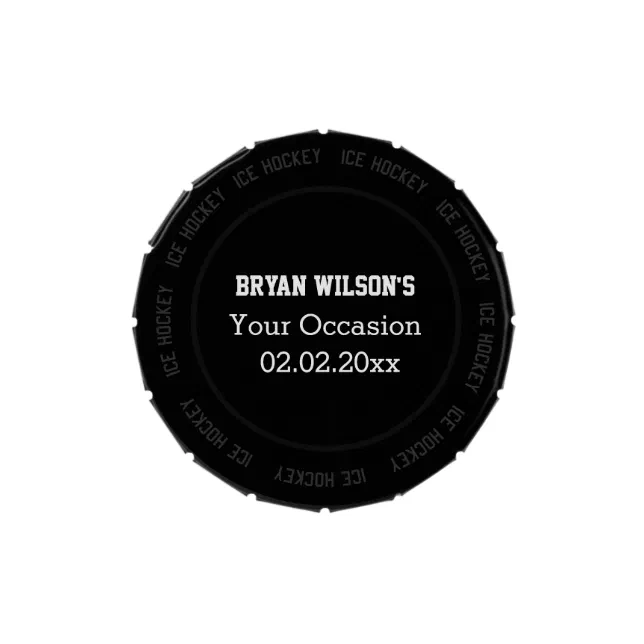 Personalize candy tins Ice Hockey theme Zazzle