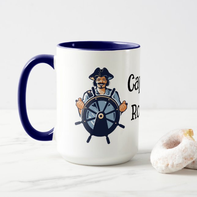 Personalize Captain  Mug (With Donut)
