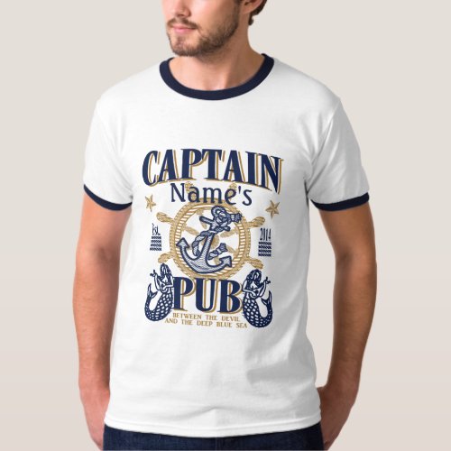 Personalize Captain Names Pub Great Gift Idea T_Shirt