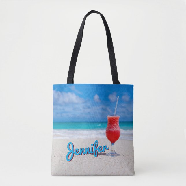 Personalize Caribbean Tropical Punch Daiquiri Tote Bag (Front)