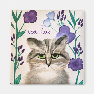 Personalize Cat Art Magnet