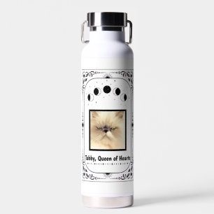 Personalize Cat Lover Funny Keepsake Photo Mom Dad Water Bottle