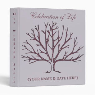 Personalize Celebration of Life Memorial Guestbook 3 Ring Binder