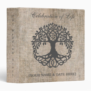 Personalize Celebration of Life Memorial Guestbook 3 Ring Binder