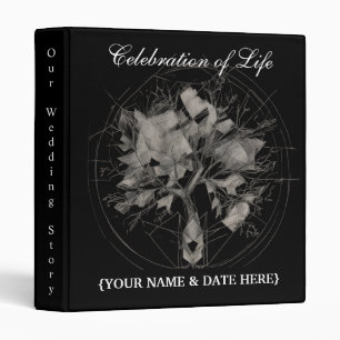 Personalize Celebration of Life Memorial Guestbook 3 Ring Binder