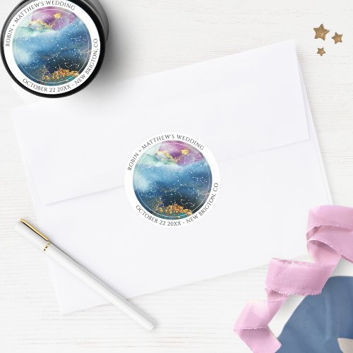 Personalize Celestial Theme Favor  Envelope Seal
