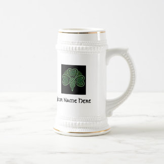 Personalize Celtic Knot Shamrock Stein