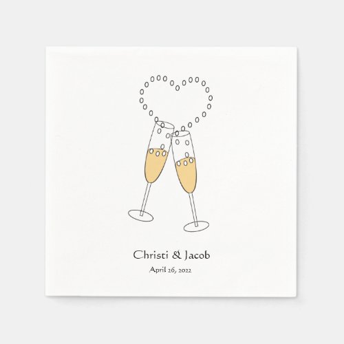Personalize Champagne Toast Napkins