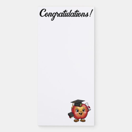 Personalize change Text to Name apple graduation Magnetic Notepad