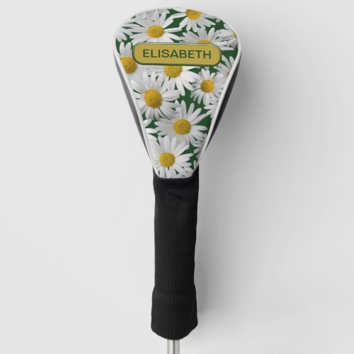 Personalize _ Cheerful Bright Daisy Golf Head Cover