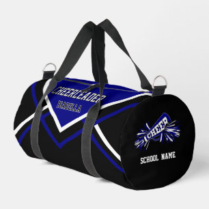 Personalize Cheerleader Blue, Black, White Duffle Bag