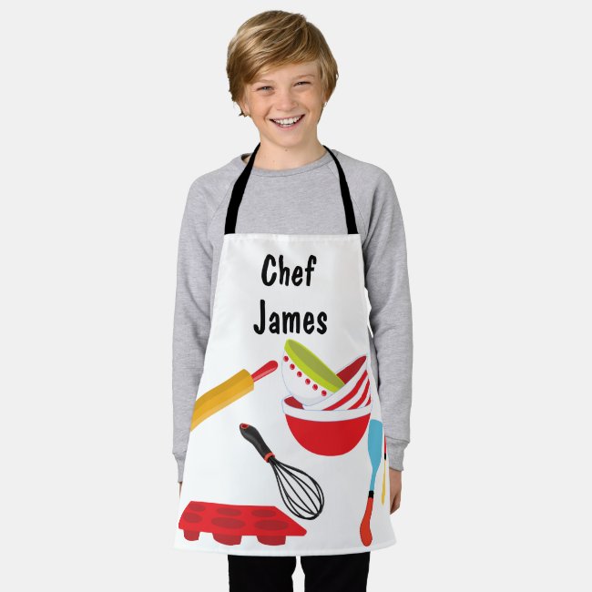 Personalize Chef All-Over Print Apron