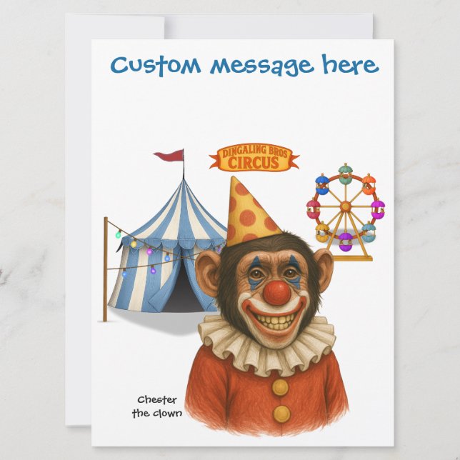 Personalize: Chester the chimp clown (Front)