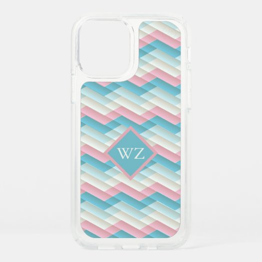 Personalize Chevron Pink Blue White Pattern