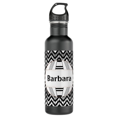 Personalize Chevron Stainless Steel Water Bottle