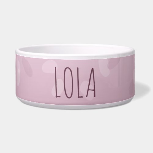 Personalize Chic Pink Ombre Gradient Bowl